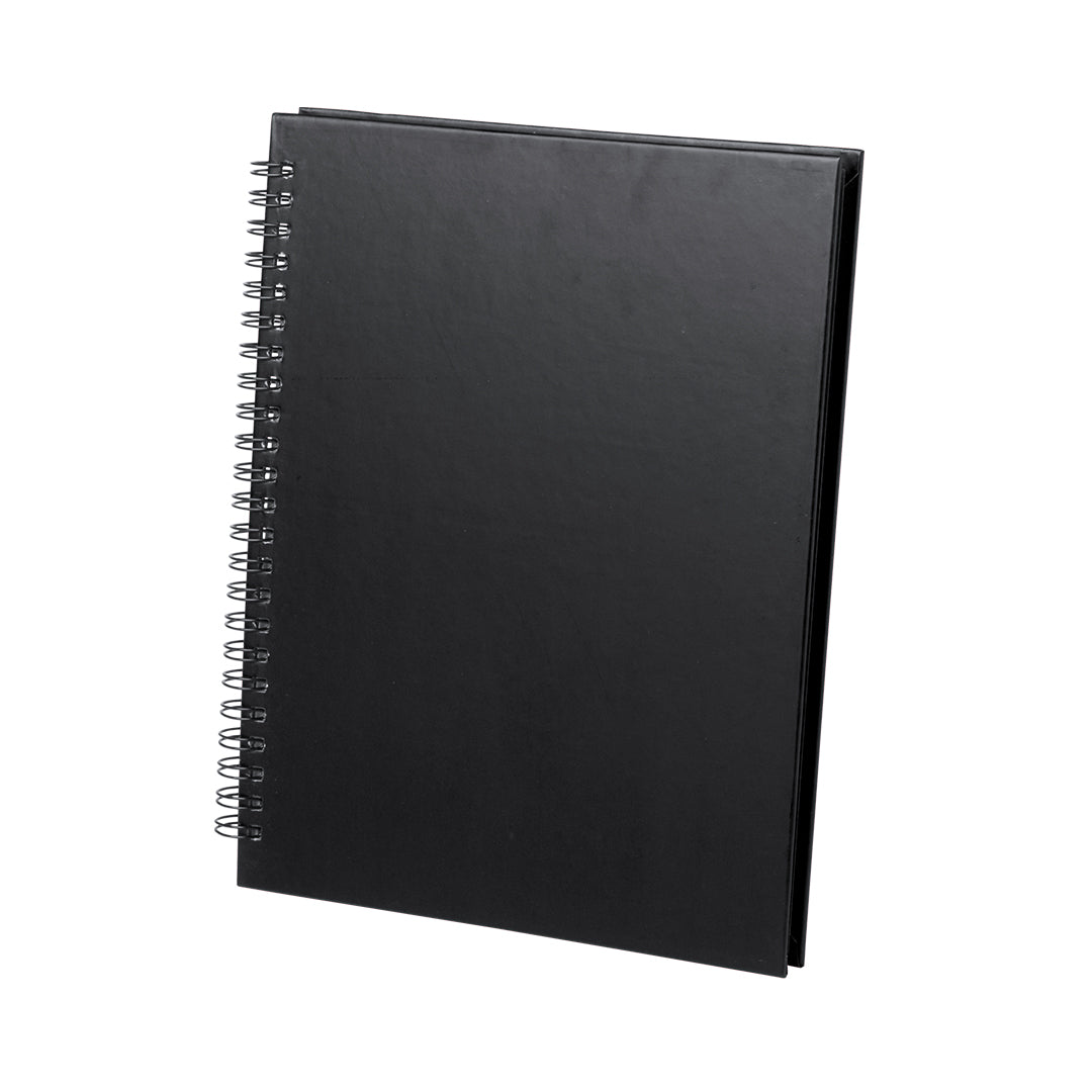 Libreta Sostenible personalizada con logo para regalos corporativos en  negro 
