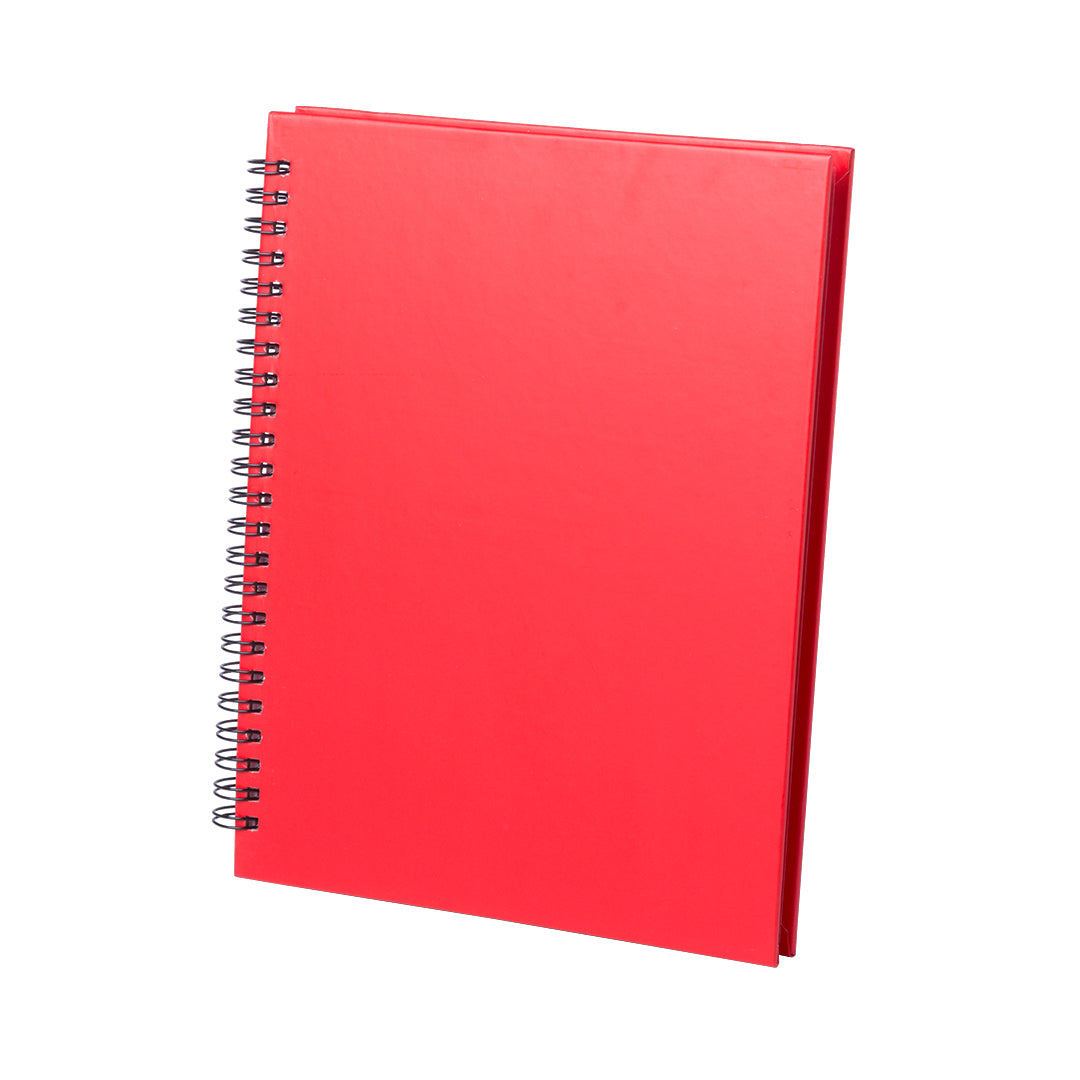 Libreta Sostenible personalizada con logo para regalos corporativos en rojo
