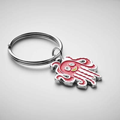 Llavero de zinc reciclado con esmalte suave personalizado para empresas