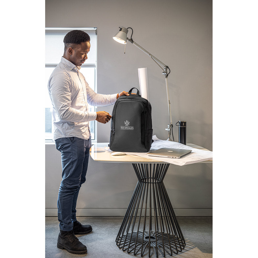 Mochila ecológica para portátil de poliéster reciclado 600D y 900D