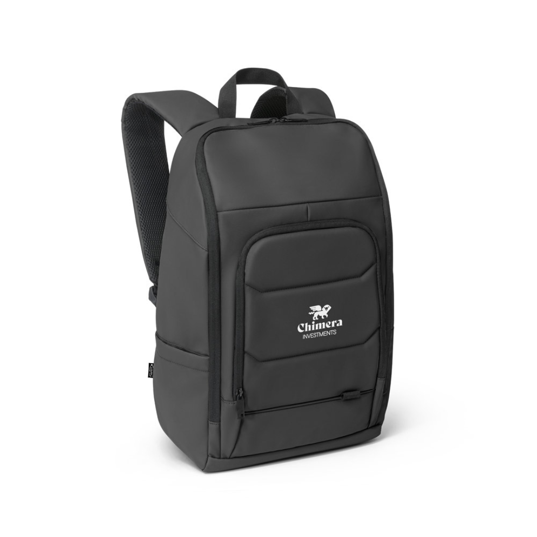 Mochila para portátil en poliéster reciclado resistente al agua para regalo corporativo