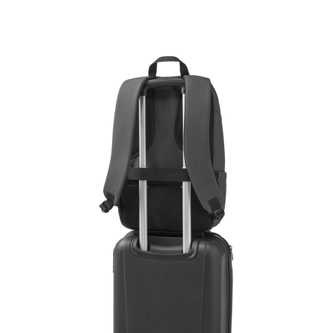 Espalda acolchada y correa para trolley en mochila reciclada