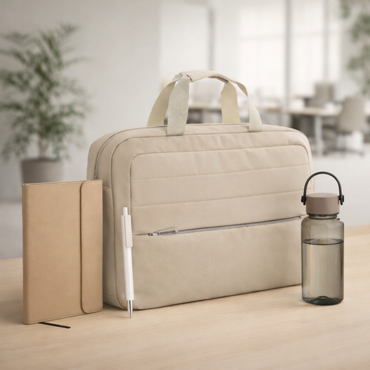 Pack de bienvenida sostenible para onboarding de oficina y uso diario en empresa