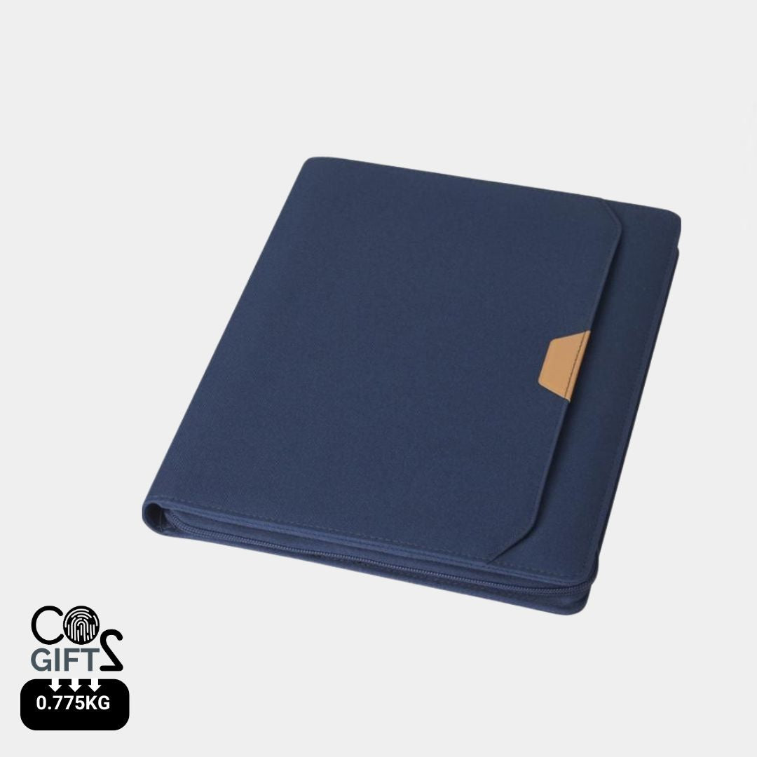 Portafolios A4 con hojas recicladas 70 g certificadas FSC y huella de carbono reducida