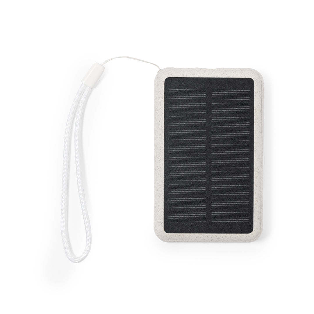 Power Bank Cargador Solar Sostenible de Fibra de Trigo para Personalizar 5.000 mAh Dawson
