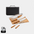 Barbecue Utensil Set in Wood and Stainless Steel with Bamboo Board to Personalize Flare