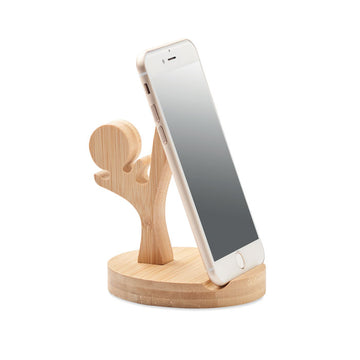 Eco-friendly Bamboo Mobile Holder with Fun Shape to Personalize Kungfu