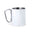 Double Wall Eco Mug Recycled Stainless Steel to Personalise with Carabiner Handle in Wide Range of Colours with ECO Lecrer Badge -300ml 