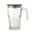 Taza Grande Sostenible de Cristal con Tapa de Madera de Acacia con Certificado FSC® para Personalizar Vitrio Jar- 450ml