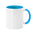 Taza Cerámica Bicolor Blanca Interior Color Harnet 350 ml