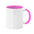 Taza Cerámica Bicolor Blanca Interior Color Harnet 350 ml