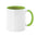 Taza Cerámica Bicolor Blanca Interior Color Harnet 350 ml