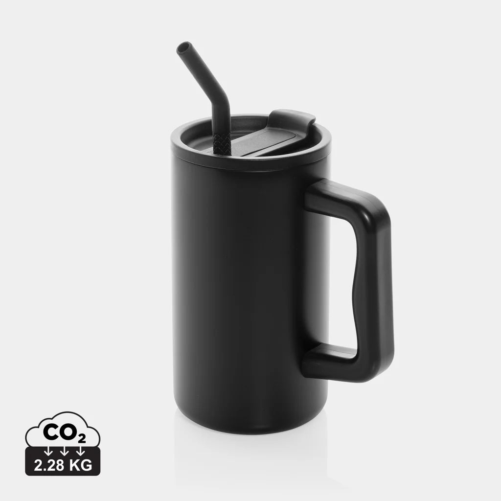 Taza térmica de acero inoxidable reciclado certificado RCS 800 ml para bebidas calientes y fría