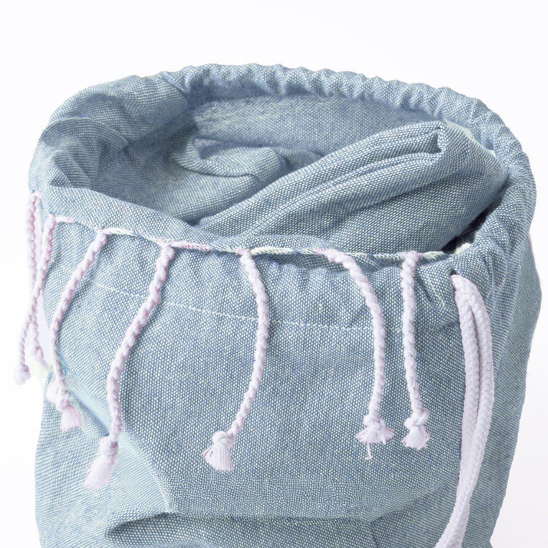 tejido de algodón reciclado en mochila pareo ecológica promocional para merchandising 