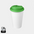 Vaso con Aislamiento Sostenible de PP Reciclado para Personalizar con Tapa Antigoteo para Viaje y Oficina Variados Colores Americano® Eco - 350 ml