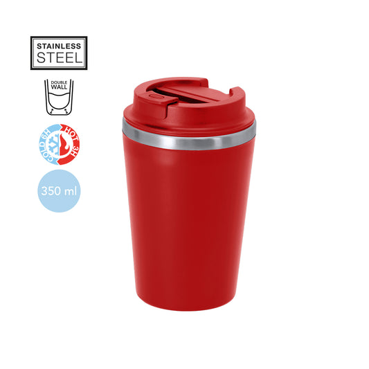 Vaso térmico 350 ml de acero inoxidable con tapa hermética, regalo promocional sostenible para empresas