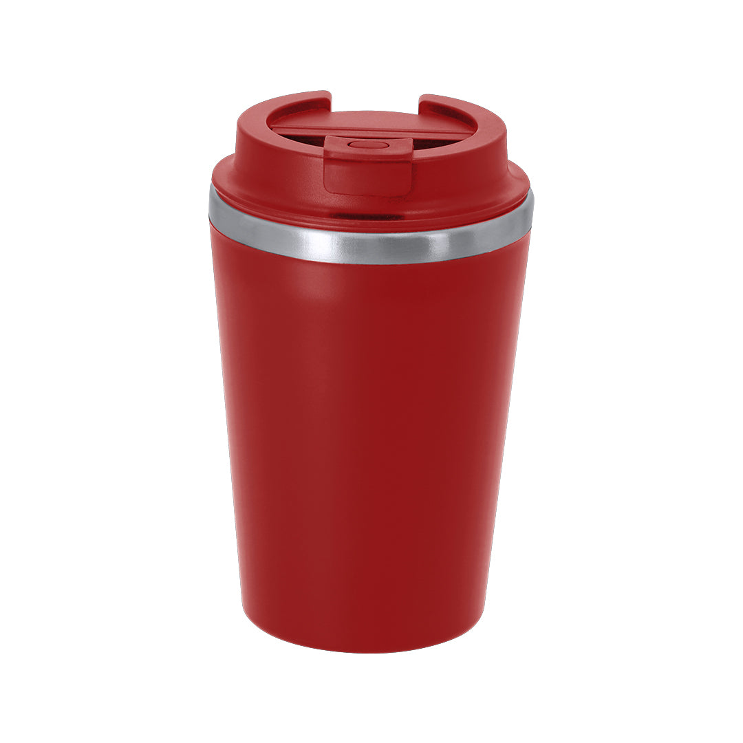 Vaso térmico rojo 350 ml reutilizable para campañas publicitarias y regalos de empresa