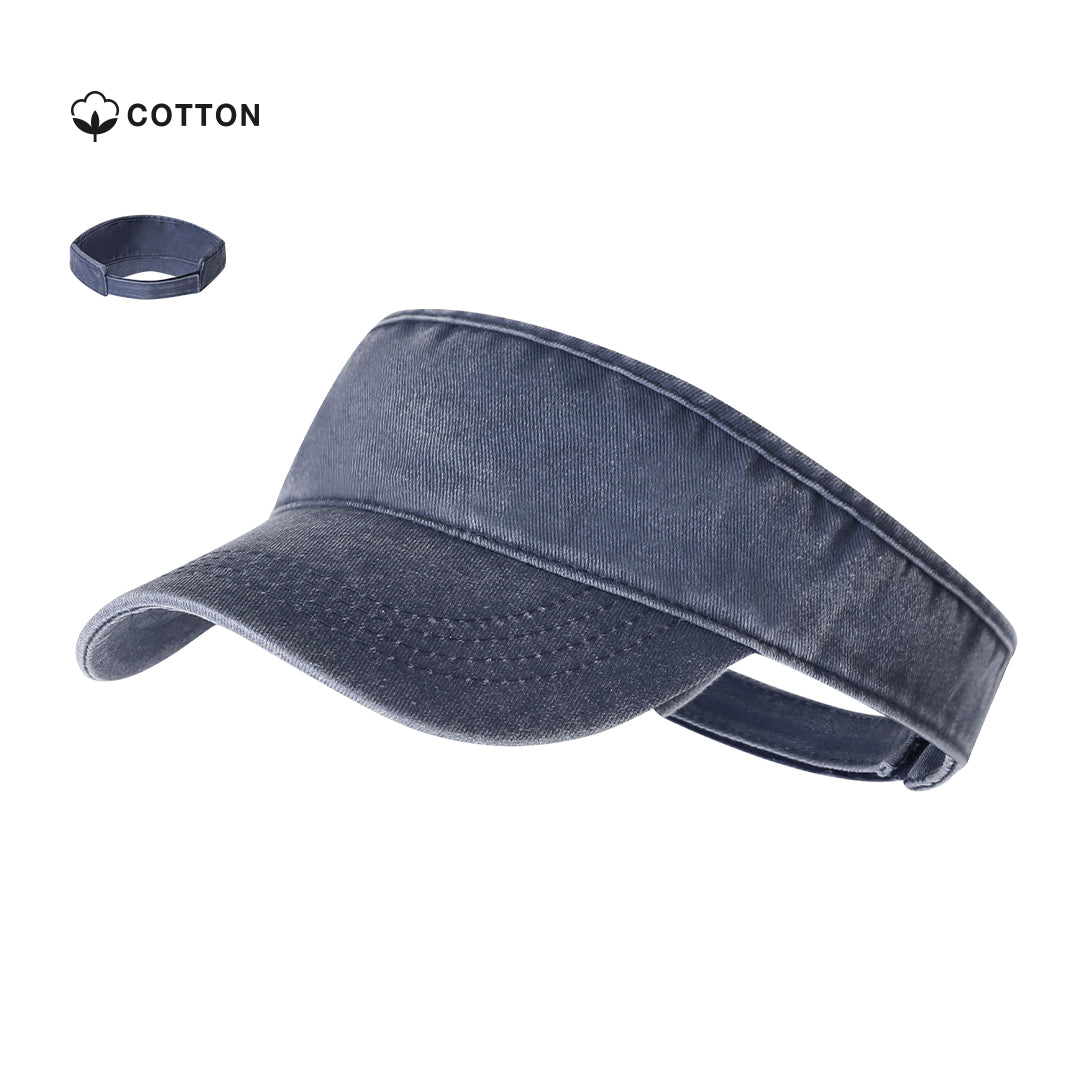 Visera de algodón efecto lavado personalizable, regalo promocional sostenible