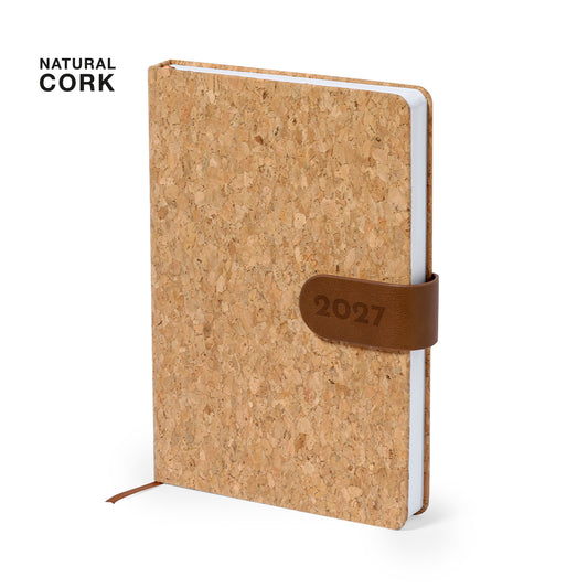 Agenda sostenible Flinex A5 de corcho natural personalizada para empresas