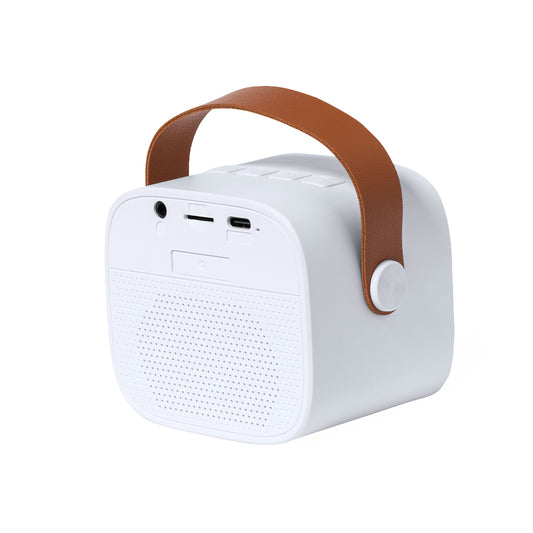 Producto promocional personalizado con controles de volumen y diseño compacto