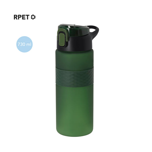 Bidón de 730 ml fabricado en RPET reciclado personalizable con logo de empresa ideal para regalos promocionales sostenibles