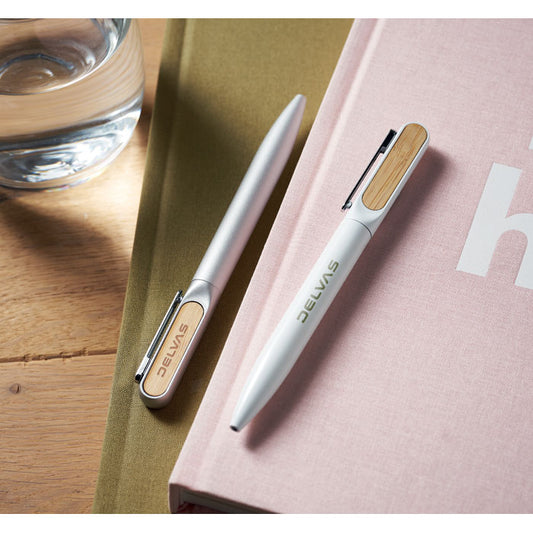 Bolígrafo Aluba con detalle de bambú para merchandising ecológico