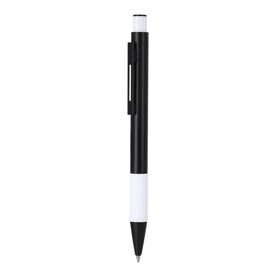 Bolígrafo Crescent blanco personalizado con logo para eventos y oficinas