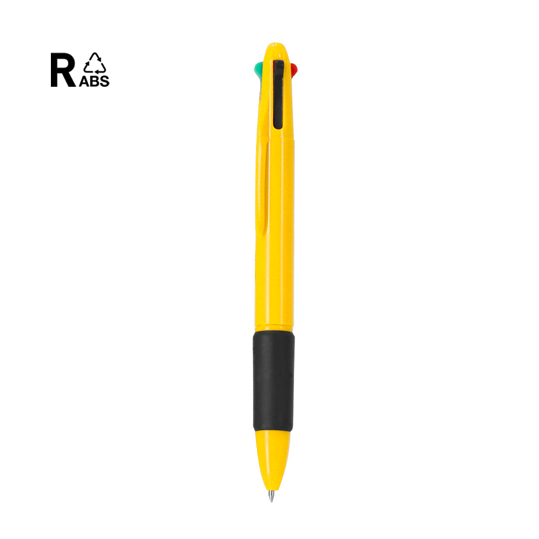 Bolígrafo multicolor reciclado Zorzal 4 colores fabricado en ABS reciclado