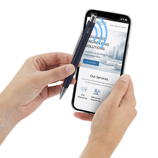 Bolígrafo Pindar con tecnología NFC para merchandising para empresas