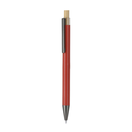 Bolígrafo Rowan rojo de aluminio reciclado para regalo promocional de empresa
