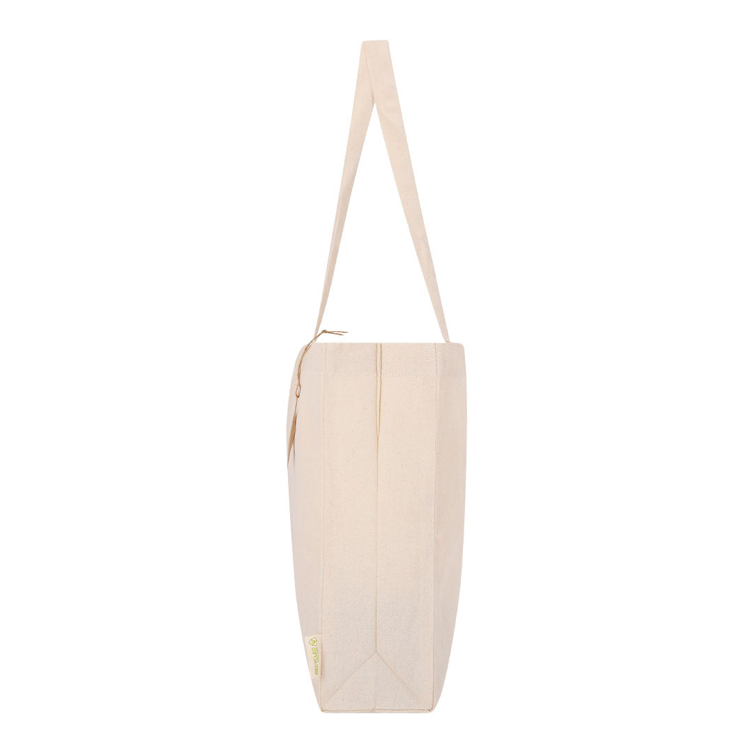 Regalo promocional sostenible con bolsa reutilizable de algodón reciclado y RPET