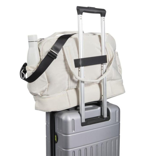 Bolsa reciclada GRS con sistema sujecion maleta ideal para viajes corporativos responsables