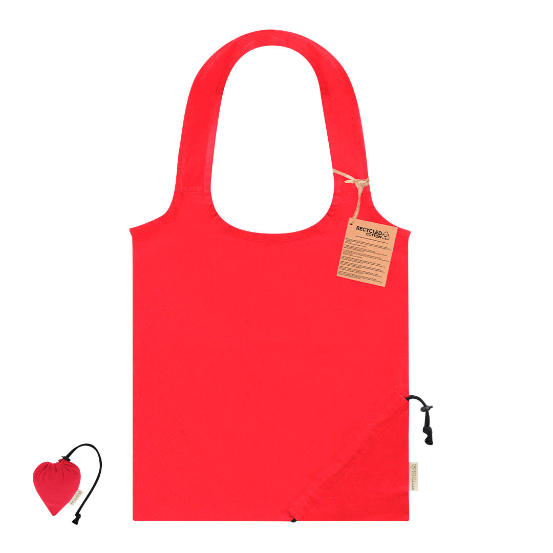 Bolsa Lecton roja de algodón reciclado para ferias y congresos