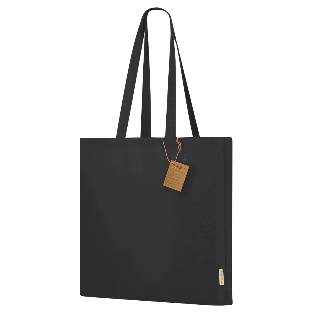 Bolsa Lovarin negra con fuelle para campañas de branding