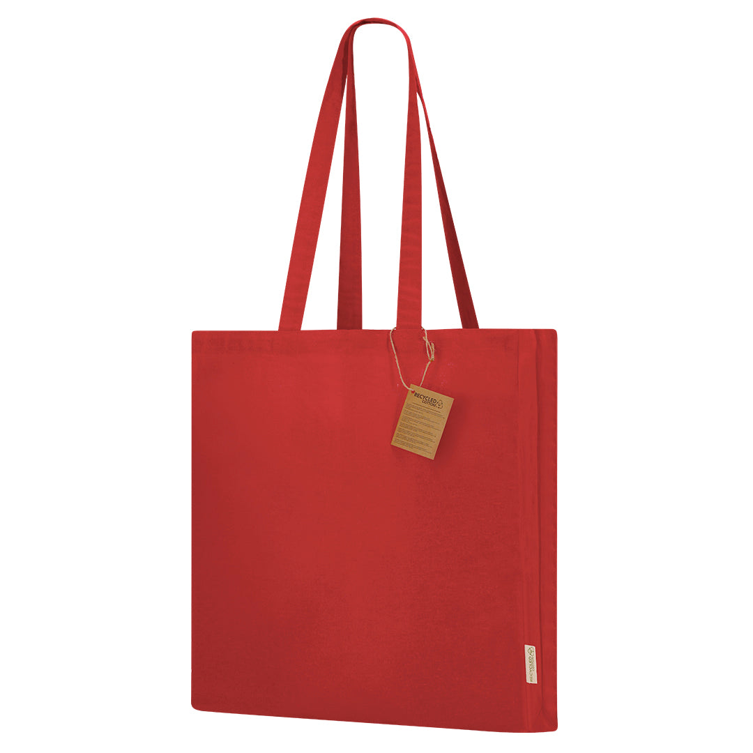 Bolsa Lovarin roja de algodón reciclado para ferias y congresos