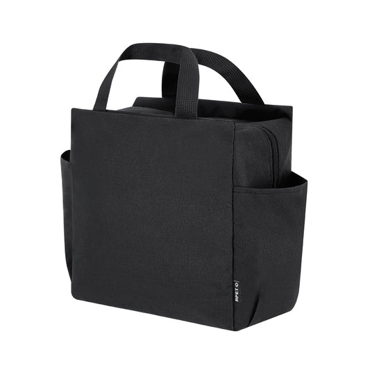 Bolsa nevera promocional color negro personalizada con logo de empresa
