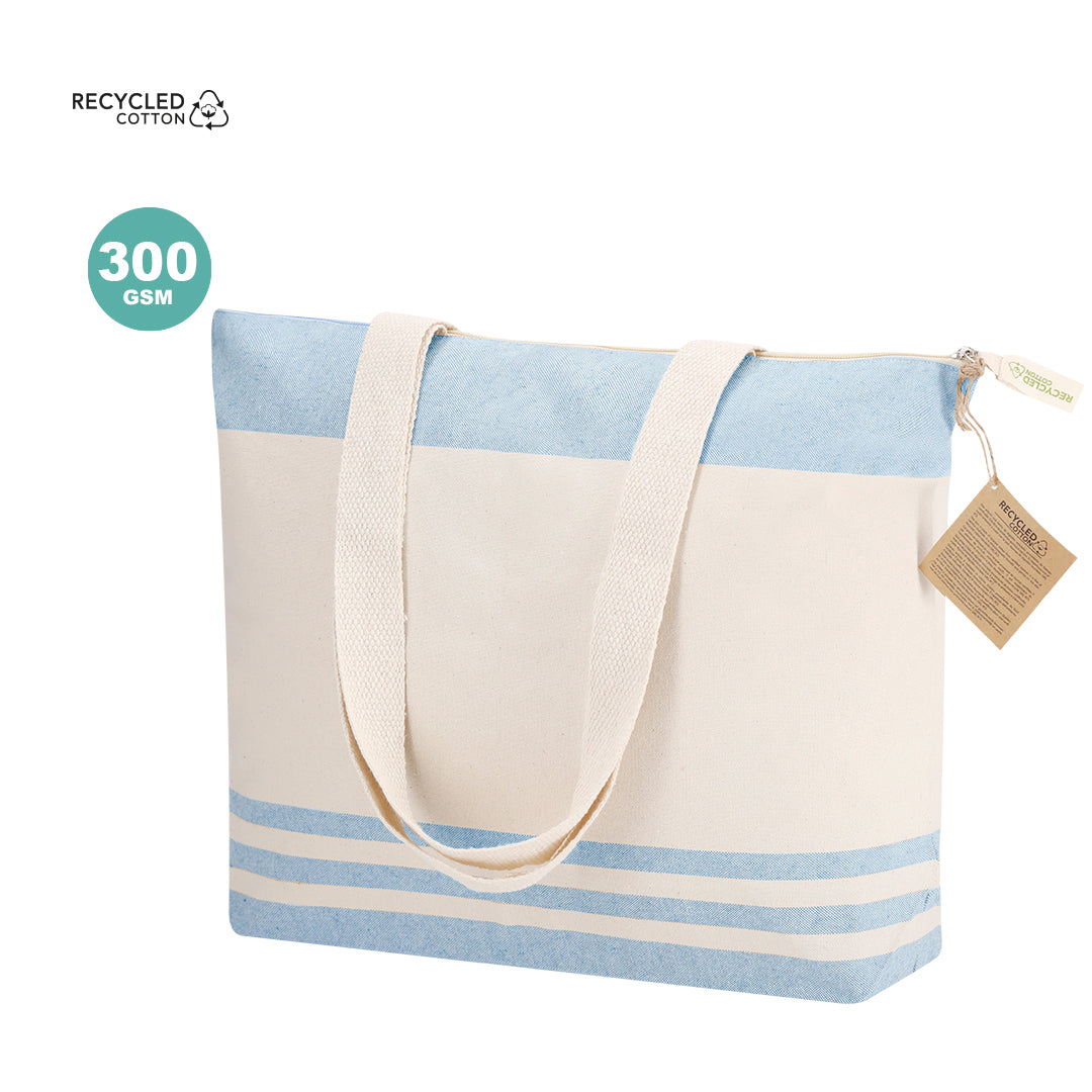 Bolsa sostenible Tanor de algodón reciclado personalizada para empresas