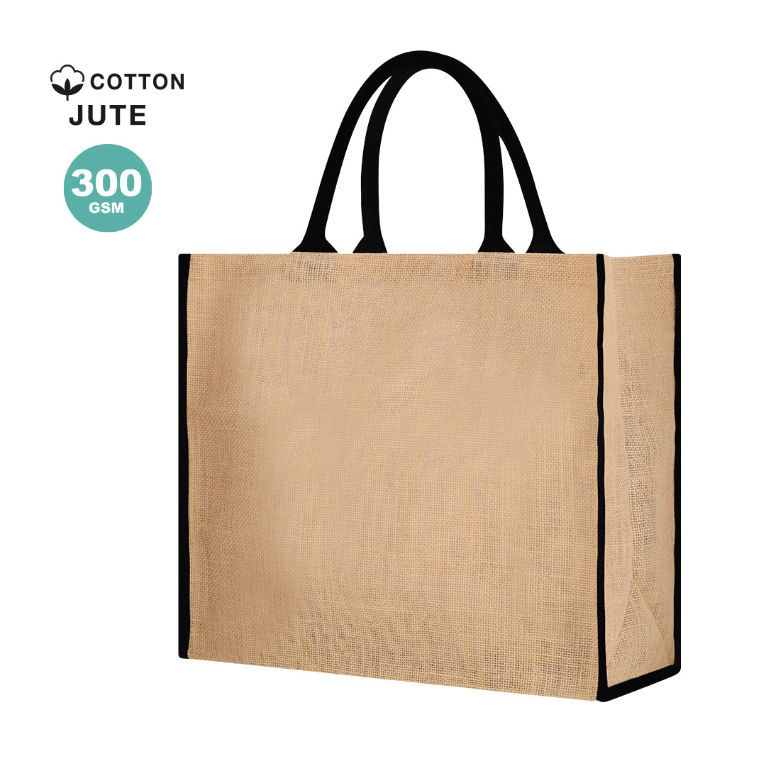 Bolsa sostenible Vasan de yute laminado personalizada para empresas