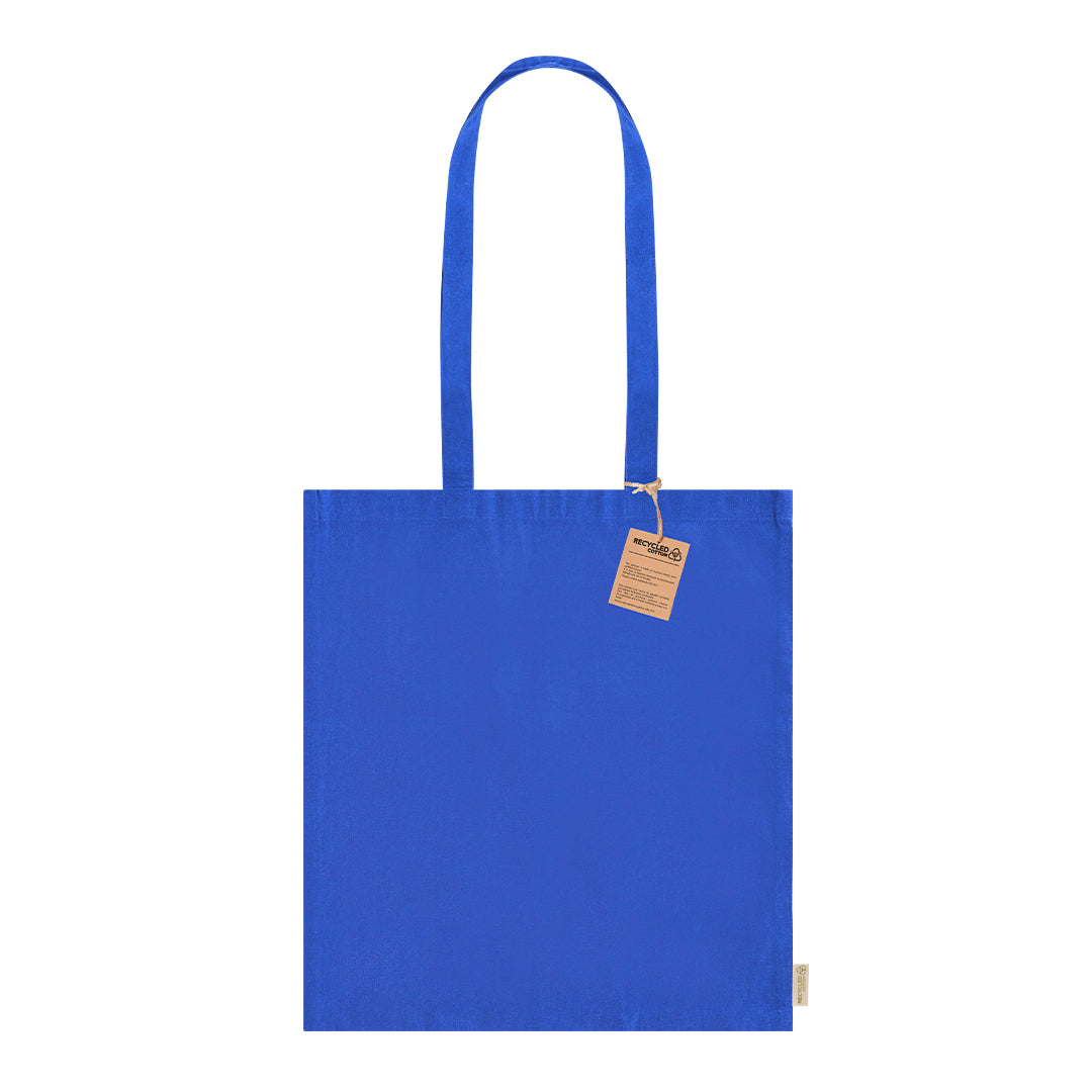 Bolsa Tayon azul reciclada para merchandising para empresas