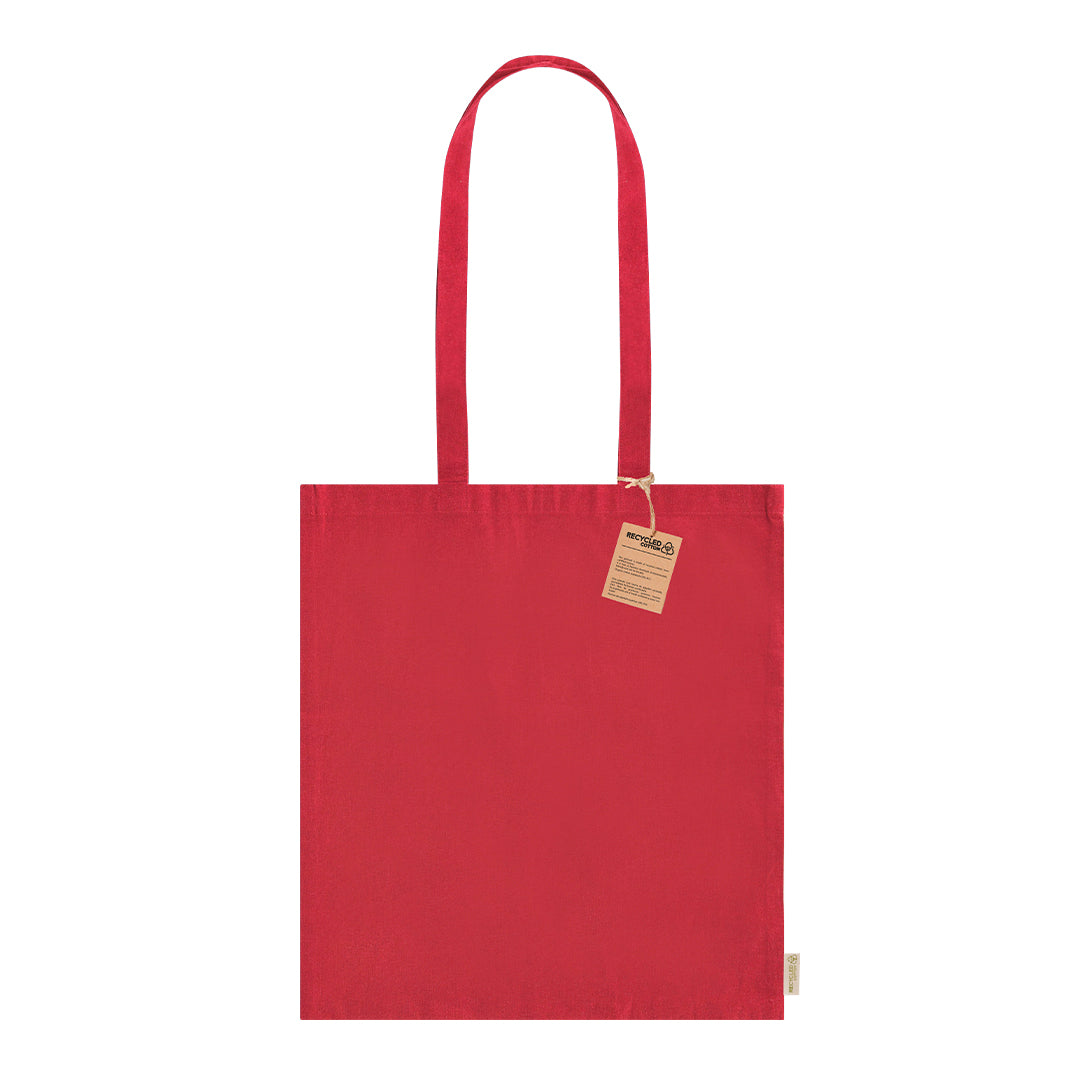 Bolsa Tayon roja de algodón reciclado para ferias y congresos