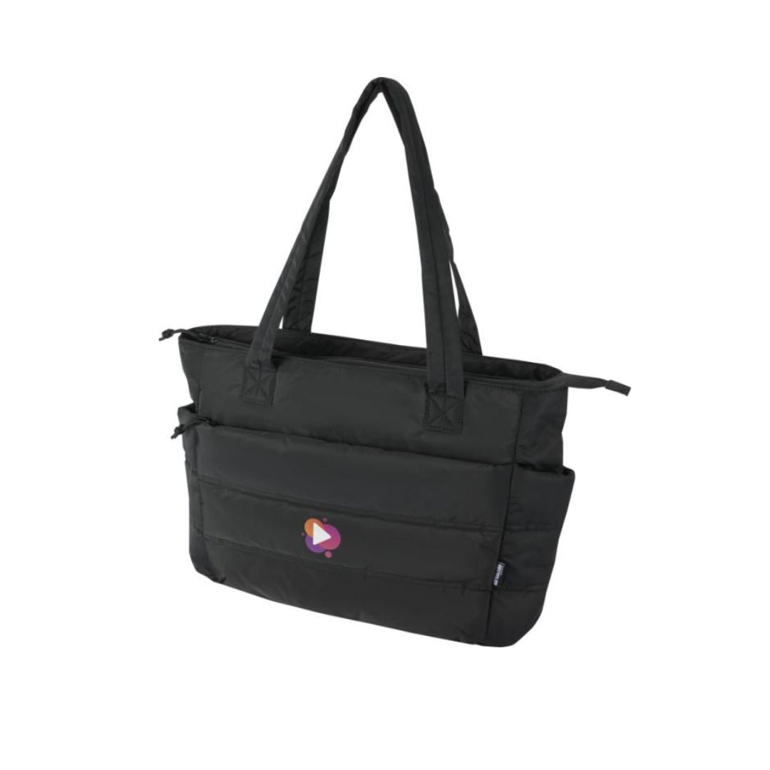 personalizacion sostenible en Bolsa Tote reciclada certificada GRS con huella carbono calculada