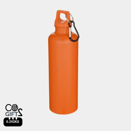Botella naranja reciclada 75% material RCS ideal para merchandising corporativo responsable