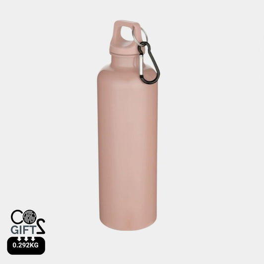 Botella azul claro reciclada certificada RCS con huella carbono 0,292 kg CO2e para empresas responsables