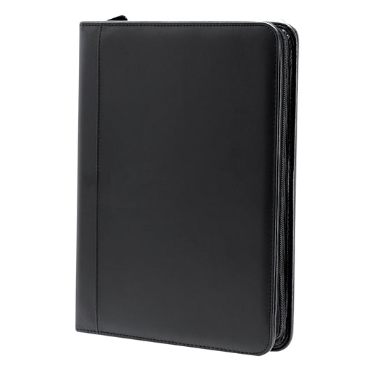 Carpeta corporativa con compartimentos interiores y soporte para bolígrafo