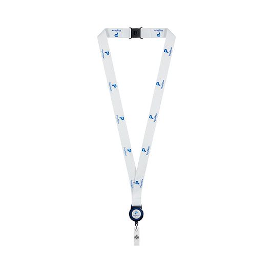 Lanyard de poliéster reciclado de 90 cm con portacredencial