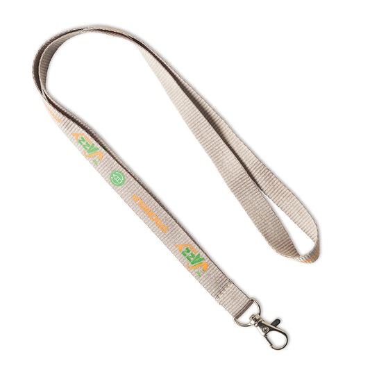 Lanyard promocional RPET con impresión Pantone para eventos