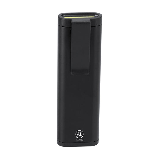 Set de herramientas multifunción con linterna LED fabricado en aluminio reciclado color negro ideal para regalos promocionales sostenibles