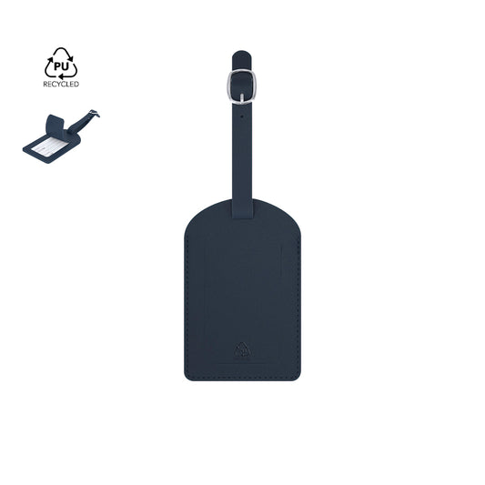 Identificador de maletas fabricado en PU reciclado Mathiax accesorio de viaje sostenible para merchandising corporativo