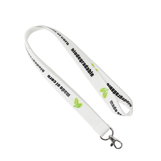 Lanyard de almidón de maíz personalizado con serigrafía para empresas