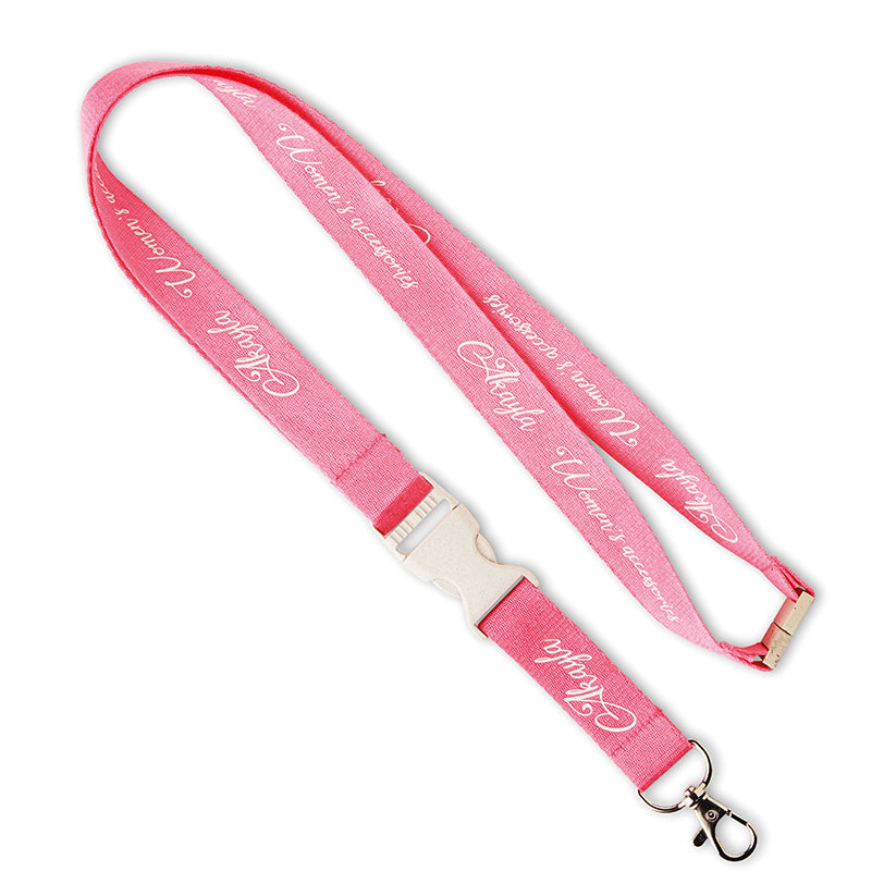 Lanyard de bambú de 80+12 cm con clip desmontable